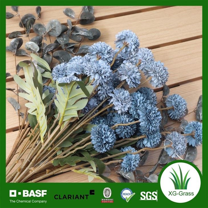 Dusty Blue Pompom Flower Stem Set price